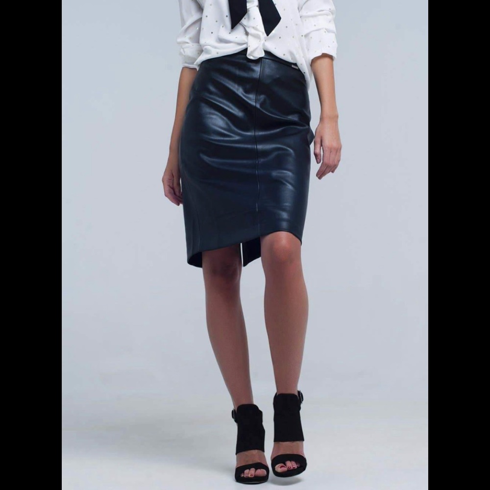 Black Faux Leather skirt